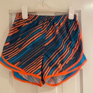 Nike dri-fit orange blue shorts